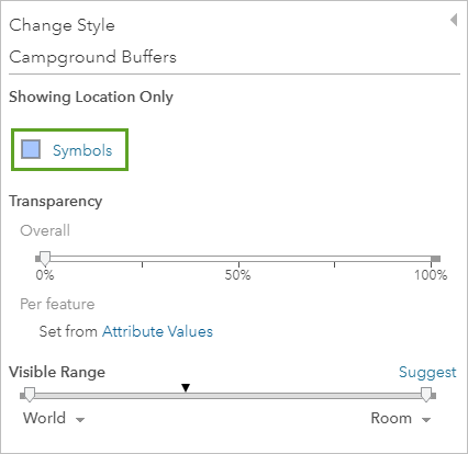 The Change Style pane